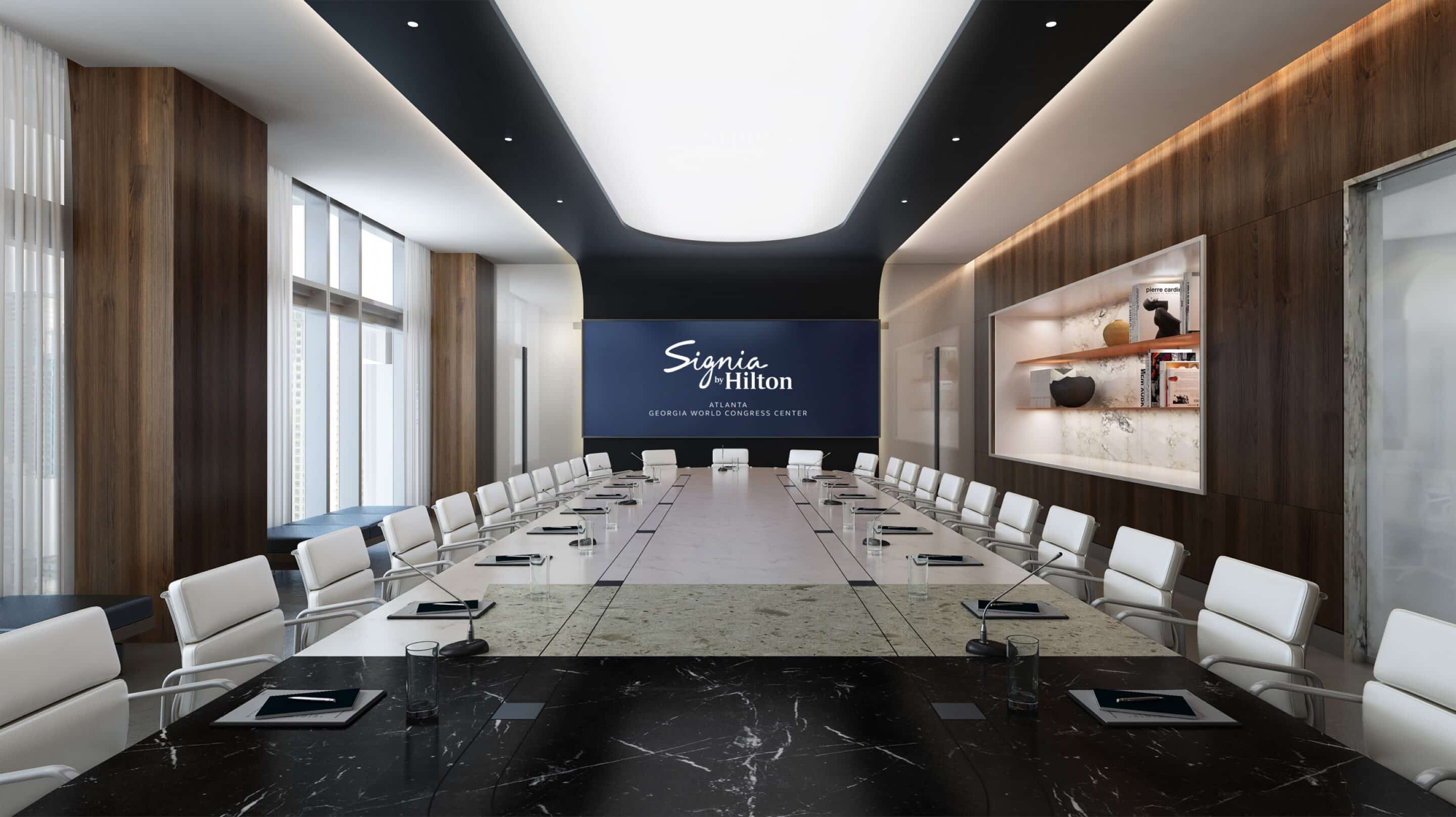 Signia by Hilton Atlanta conference room with large screen